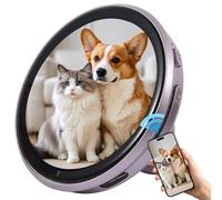 Digital Badge Display - 2.4-Inch Electronic Button, HD Touchscreen Smart Credential Badge with Interactive Design, Cartoon Lovers Fans Accessory for Work Desk Tabletop Cosplay Activities Events Photo