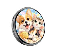 Digital Badge Pin - 4.3cm Rechargeable Screen Electronic Brooch, Mini Video Photo Display Pins Badge, Smart LED Digital Pin for Anime Fans Women Men Backpack Clothing Fashion Accessory