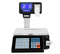 Digital Balanza Cocina Báscula contadora de precios con impresión digital de etiquetas, supermercado, tienda de conveniencia, caja registradora electrónica de código de barras, pantalla LCD