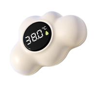 Digital Bath Gauge - 16x29x14cm Cloud Shape Waterproof PP Electronic Temperature Sensor LED Display Touch Activated Water Thermometer Safety Device | Smart Water Temperature Monitor For Bathroom