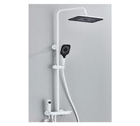 Digital Black Piano Shower Set, Smart Brass Bath Faucet, White Rainfall Showerhead, Hot & Cold Water, Modern Bathroom Mixer, Slish Shower Column, ry Home SPA