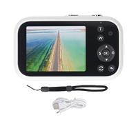 Digital Camera 16x Zoom Multifunctional Portable Compact Video Camera for Students (White)