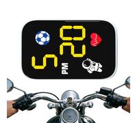 Digital Car Clock - LED Motorbike Digital Clock | Waterproof Dashboard Mini Clocks | Adhesive Mount ABS LED Display Timepiece, | Bright Luminous Ride Clocks | For Daily Travel Use