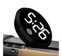 Digital Car Dashboard Watch, Touch-Activated LED Clock for Automotive Use, Night Display Electronic Timepiece with Alloy Case and Glass Mirror, Compact Design for Air Vent or Dashboard Instal