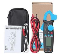 Digital Clamp Multimeter, True RMS Auto Range Multimeter, 6000 Count AC/DC Voltage Current Resistance Temperature Tester with Backlit LCD for Home Automotive Electrical Diagnostics