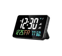 Digital Clock Alarm Clock WiFi Clock, Extra Large Letters, Temperature and Humidity, Calendar, Week,