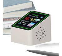 Digital Clock With Weather - Smart Temperature Humidity Sensor Display Clock | Indoor Weather Station Desk Small Electronic Clocks For Climate Monitoring Home