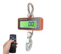 Digital Crane Scale, 1500kg 3000lb Electronic Industrial Heavy Duty Hanging Fish Weighing Luggage Scale with Remote Control LED Display for Home Farm
