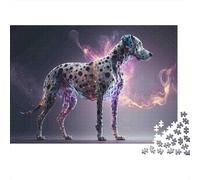 Digital Dalmatian Art 100% Recycled Cardboard Cosmic Gemstone Dog 1000Pc Jigsaw Adult Jigsaws Classic Educational Games 52x38cm/1000pcs