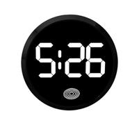 Digital Dashboard Clock, Car Electronic Clock, LED Touch Display, Stylish Alloy Build, Round Shaped, Ideal for Night Driving Accessory, 1.81 Inches, White, Green, Red, 1 Piece