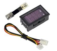 Digital DC Voltage Display - Digital Voltage Meter, Voltage Display DC Ammeter | Detector Voltage Current Meter Panel Amp Volt Gauge Long Lasting 2 en 1 DC Current Meter 0-100V LED for Family, Home