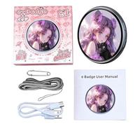 Digital De Pin - Pantalla Táctil HD Recargable Wearable Dinámica | De Pantalla Electrónica - Para Fans De Animados Adultos Convención Festival ACG Evento, Se référer au descriptif