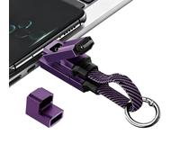 Digital Display Charging-Cable - 4 In 1 65W Keychain Fast Charger, Compact Short Charging-Cord For Multiple Devices, Durable Portable Charging-Solution | Car Use During Road Trips And Daily Commutes