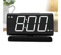 Digital Display Clock - Red LED Time Screen Desk Alarm, Nightstand Electronic Table Timer | Living Room Kitchen Office Classroom Hotel Apartment Dormitory Study Home Decor Modern Clear Visibility Brig