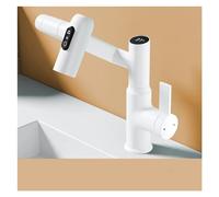 Digital Display LED Basin Faucet, 360-degree Swivel Multifunctional Water Spray, Cold and hot Sink 3 Dispensing Modes, so You can Easily Complete Your Washing tasks, Faucet (Black)