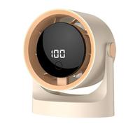 Digital Display Personal Desk Fan, 100 Speed Adjustable Tabletop Cooling Device, Compact High Power Air Circulation Fan, Quiet Portable Ventilation Unit for Home Office Dorm Bedroom Travel Camping Use