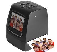 Digital Film Scanner, 5MP Film Scanner with 2.36in LCD Screen, Convert Color & B&N Negatives & Slides 135mm, 126, 110 Film & Super 8 Slide To JPEGs, 32G, Easy Load Film Adapters