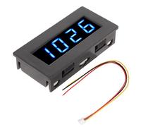 Digital Frequency Meter Speedometer, 4 LED Digital Tachometer with Dual Mode RPM and Hz Display, 0.56 in Bright LED for DC 8 to 15V Motor, Speed Sensor for Automotive Industrial Us (azul)