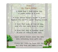 Digital Glitch Trees and Poem Canvas Poster for Modern Bedroom Streaming Studio and Retro Futuristic Decor(Unframed,08x12inch(20x30cm))
