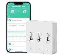Digital Higrómetro Termómetro Casa, 3 PCS Inteligente Mini Termometro Interior con Monitor Remoto de Temperatura y Humedad, Medidor Temperatura y Humedad Control Remoto