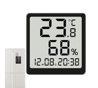 Digital Hygrometer Indoor - Temperature And Humidity Monitor | Magnetic Digital Temperature Meter With Timer | Indoor Humidity Gauge | For Home Bedroom Kitchen Living Room Greenhouse Garage Bathroom