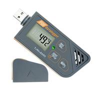 Digital impermeable USB Data Logger humedad Temperatura y presión Barómetro Data Logger Gauge, generar PDF y Excel informe indicador LED
