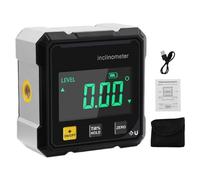 Digital Inclinometer, Angle Finder Gauge, 2.4x2.4x1.22 inches Degree Level Tool, High Precision, Easy Read Display for Stud Alignment, Miter Saw, Compass, Car, Machinery, Table, Construction