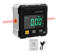Digital Inclinometer, Angle Finder Tool, Precision Level Gauge with LCD Display, Magnetic Base Measuring Instrument for Saw Alinement, Stud Colocation, Car Maintenance, Table Setup, 6,1 x 6,1 x 3,1 cm