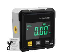 Digital Inclinometer, Digital Degree Angle Finder, 2,4 x 2,4 x 1,22 pulgadas Precision Level Measuring Tool for Miter Saw, Stud Framing, Brújula, Car, Machinery, Mesa, and Construction Work