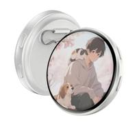 digital, inteligente recargable LED Wearable Badge for Photo Video Display, programable Animation and Custom Text, Cool Accessory for Anime Fans Collectors Teens Adults Daily Travel Holiday