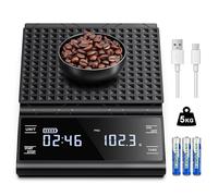 Digital Küchenwaage, Elektronische Skala der hohen Präzision 5kg mit LCD-Anzeige, Zählfunktion mit 3 Wiegeeinheiten, Wiederaufladbare elektronische Waage für Lebensmittel,für Schmuck,Kaffee