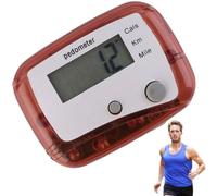 Digital LCD Pedometer - Walking Step Counter for Men Women | ABS Clip Design, 20g Lightweight, AG10 Battery, Tracks Miles Kilometers Calories, Seniors Kids Adults Running