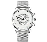 Digital Literal Layer Mesh Belt Men Dial Cool Watch Multi Fashion Quartz Men's Watch Watches Boys, D, talla única