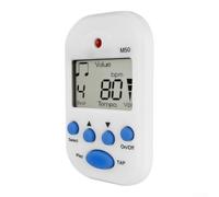 Digital Metronome 30-280 BPM LCD Clip-On(White) | 30-280 BPM range, tap tempo function, 0-9 beat patterns, clear LCD screen, ideal for all styles