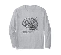 Digital Mind Analógico Alma Cerebro Engranajes Artista Sketch Manga Larga