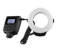 Digital Nc Anillo de luz LED macro y flash de anillo con pantalla LCD compatible con cámaras réflex digitales Nikon, Canon, Sony, Panasonic, Leica, Fujifilm, Pentax y Olympus