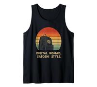 Digital Nomad Bitcoin Viaje Libertad Arte Vida Remota Bitcoin Camiseta sin Mangas