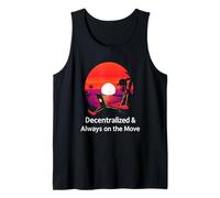 Digital Nomad Bitcoin Viaje Libertad Arte Vida Remota Bitcoin Camiseta sin Mangas