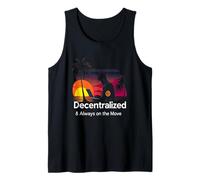 Digital Nomad Bitcoin Viaje Libertad Arte Vida Remota Bitcoin Camiseta sin Mangas