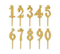Digital Number Cake - Birthday Party Supplies | Stainless Steel Construction with Silver and Gold Finish, Cake Accessories For Home Baking Event Hosting Bakery Retirement Graduation