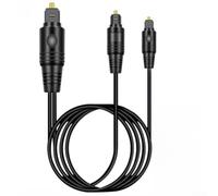 Digital Optical Audio Splitter 1 Male Input to 2 Male Outputs, Compatible with for ps4, für xbox, für blu-ray Players, PCs, Soundbars and Amplifiers, Hi-Fi Fiber Optic Kabel