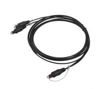 Digital Optical Audio Splitter 1 Male Input to 2 Male Outputs, Compatible with for ps4, für xbox, für blu-ray Players, PCs, Soundbars and Amplifiers, Hi-Fi Fiber Optic Kabel