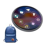 digital: pantalla de broche inteligente con pantalla táctil de 5,8*5,8 cm, pantallas Gif de foto animada, accesorio de pin HD portátil | Etiqueta de nombre electrónica recargable para mochila