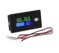 Digital para monitor de batería 10-100 V | Material ABS, medidor de temperatura, capacidad programable para EV, RV, Marina, carrito de golf (12 V)
