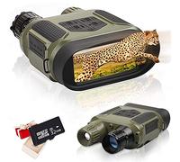Digital Prismáticos Visión Nocturna 7x31mm Zoom Infrared Caza Binoculars para Adultos Alcance de Visualización de 1300ft Infrarroja Cámara con 4" LCD Pantalla y 32GB Tarjeta Tomar Fotos/Videos