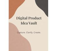 Digital Product Idea Vault: A Structured Idea Planner to Brainstorm, Score, and Launch Digital Products Faster