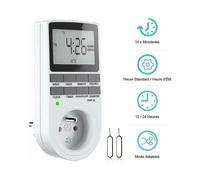 Digital Programmable Socket, Weekly Digital Timer with Lcd Display, 12h/24h/7days Power Outlet Timer, Energy Saving for Home Appliances And Lighting (