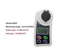 Digital Refractometer 0~55% Meter For Fruits, Vegetables, Beverages, Food Processing, Beer, Wine para uso en campo(AMSZ-J)