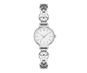 digital reloj Reloj de temperamento retro, reloj de pulsera con lazo francés, reloj analógico informal resistente al agua, un gran regalo for una novia o esposa. deportivo reloj(Silver white)