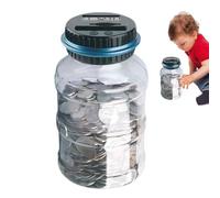 Digital Saving Money Box - Smart Counting Piggy Bank, 1.8L Electronic Money Bank | Large Capacity Transparent Moneys Saving Jar, Savings Pot Container For Kids and Adult